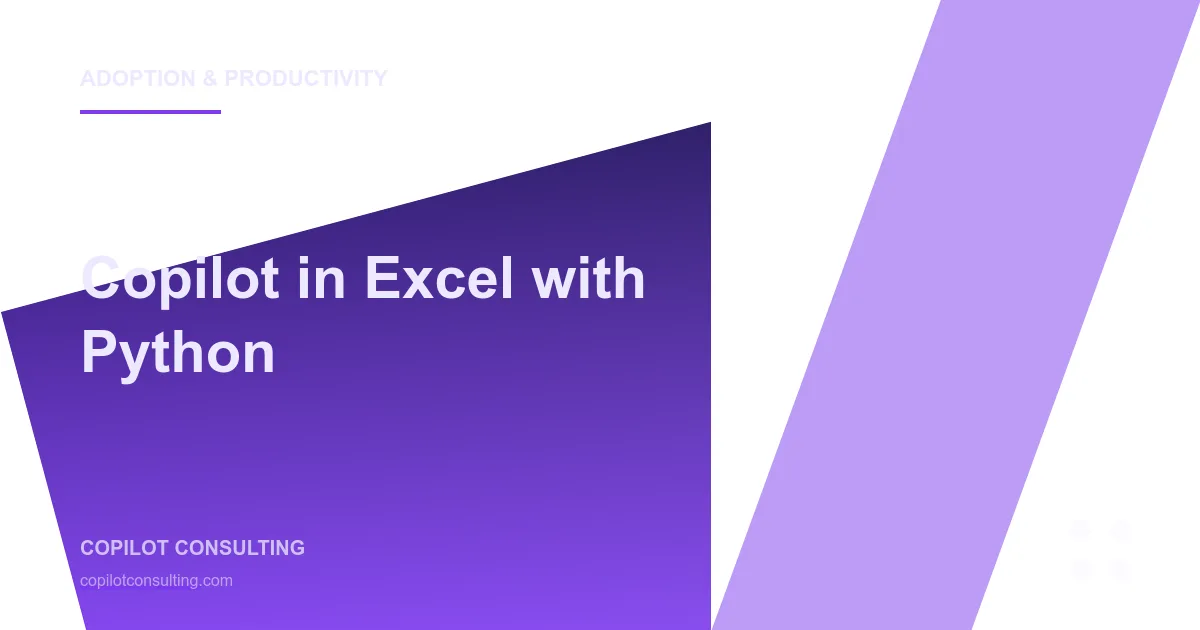 Hero image for Copilot in Excel with Python: Enterprise Data Analysis Patterns