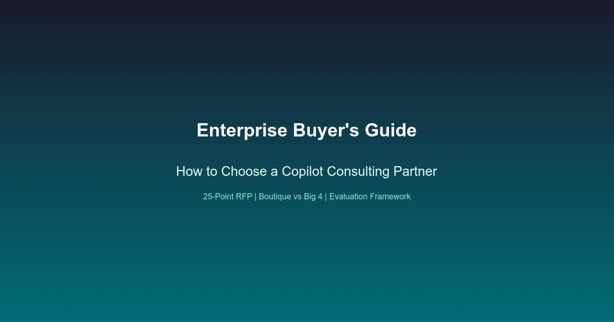 Hero image for How to Choose a Microsoft Copilot Consulting Partner: The Enterprise Buyer's Guide