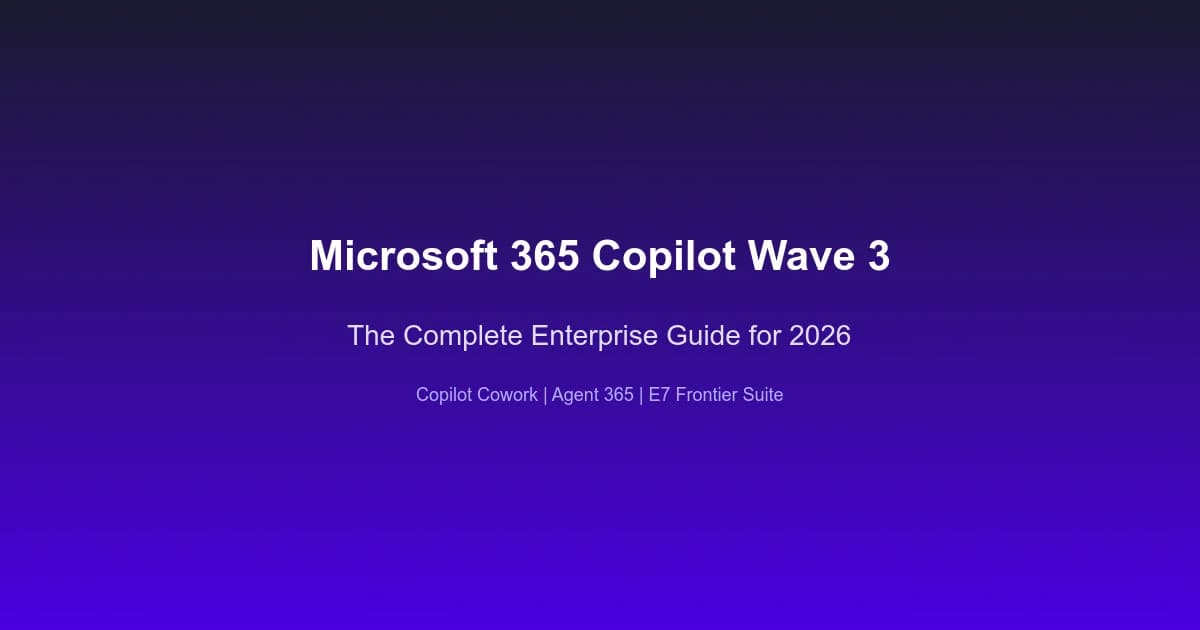 Hero image for Microsoft 365 Copilot Wave 3: The Complete Enterprise Guide for 2026